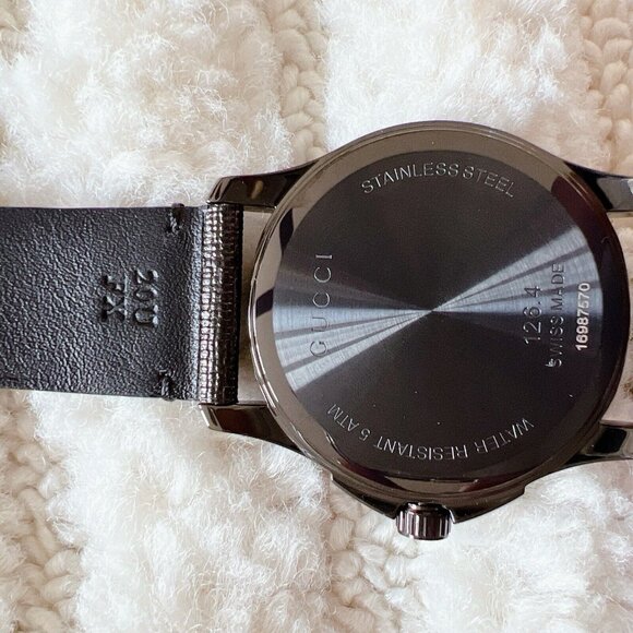 Gucci G-Timeless Ghost YA1264019 Quartz Black/Yellow Dial Steel 38mm Watch * NEW - Picture 6 of 8